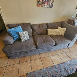 Gray Fabric 3-Seat Sofa