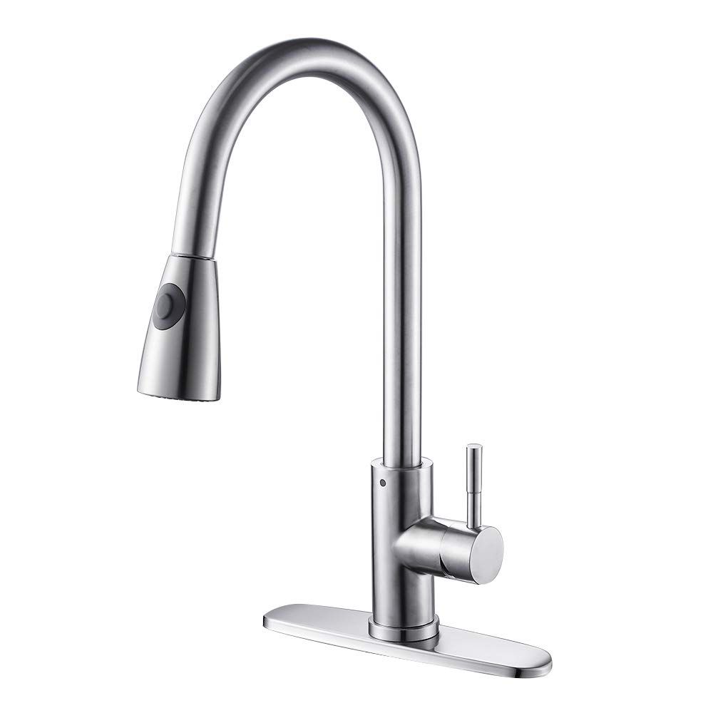 Brushed Nickel Pull out Stainless Steel Kitchen Sink Faucets with Pull down Sprayer SPECIAL PRICE