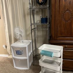 Various Storage Items Dorm Or Apartment