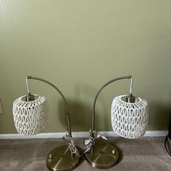 2 cute boho lamps in excellent condition