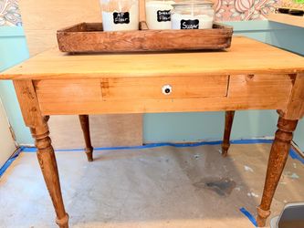 Antique Pine Farmhouse Table