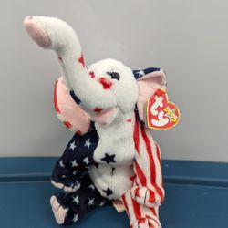 TY Beanie baby Vintage RARE Righty 2000 elephant w/ tag DOB 7/4/2000 plush collectible Toy