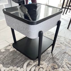 Jorvalee Built-In Speaker Accent Table with Wireless and USB charging