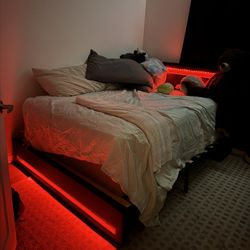 Queen Bed Frame With LED Lights 