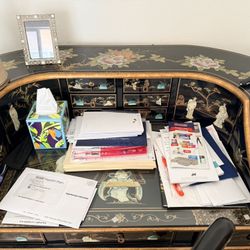 Chinese Themed Study Desk With Chair