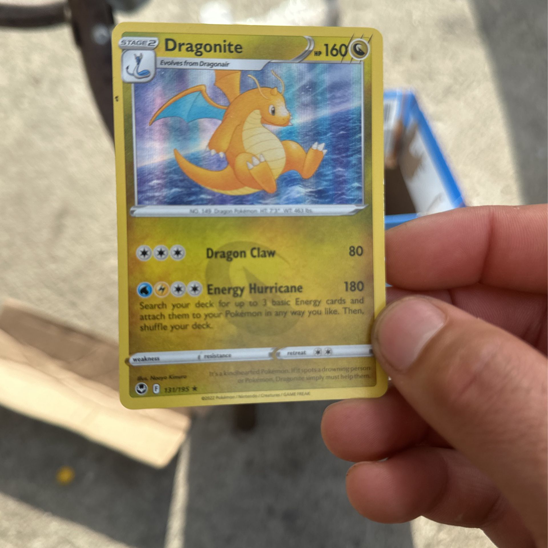 Holographic Dragonite Pokemon Card