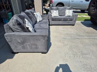 Two piece couch set // gray color// in very good condition,  smoke-free,  pets free,  very clean