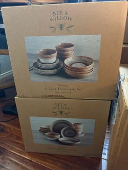 Bee and willow 16 pieces dinnerware set