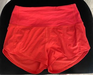 lululemon Speed Up High-Rise Short 2.5” — Size 2 | Red/Coral