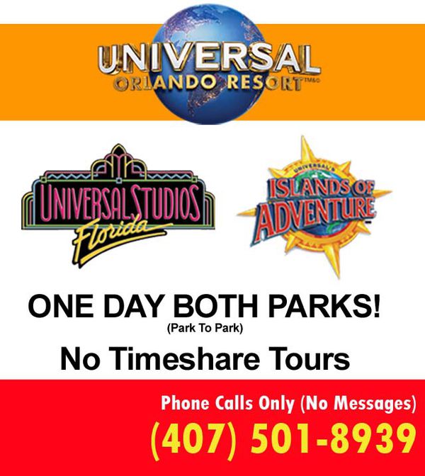 Universal studios tickets BOTH PARKS same day for Sale in Orlando, FL