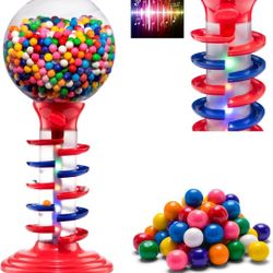 🍬 BRAND NEW Light & Sound Spiral Gumball Machine – 21" – Gumballs Included!