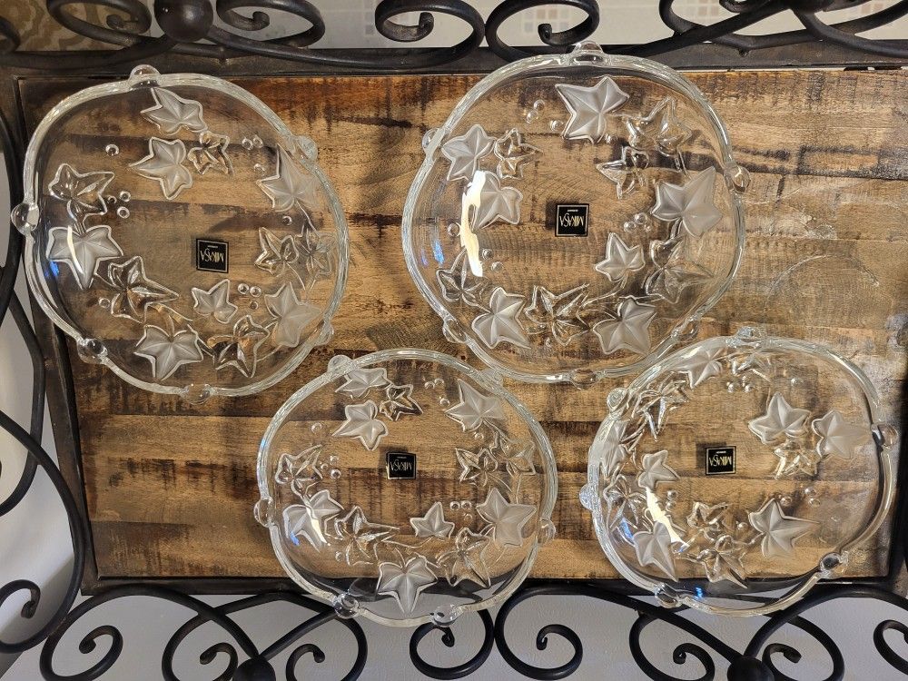 New never used Rare Beautiful Germany Mikasa Parisian Ivy Lot of 4 Salad Plates
