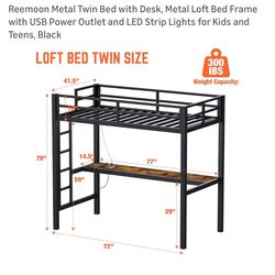 2 Loft style beds