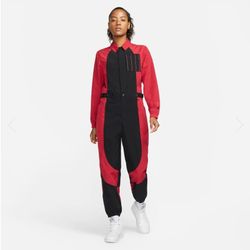 Nike Jordan Women Varsity Red Essentials Flight Suit DJ2626-636 Size Medium