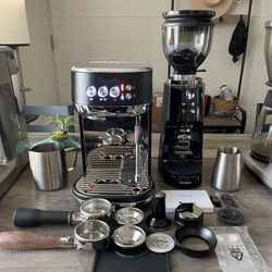 Breville Bambino Plus - Breville Espresso Machine - BES500 + 64mm flat burr grinder