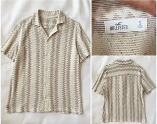 Hollister Crochet Button-Up Shirt Size Small
