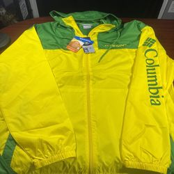 NWT Oregon Ducks Jacket Mens XL CLG Flash Challenger II Columbia Windbreaker New