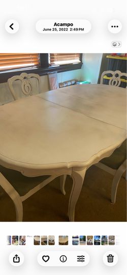 Vintage Shabby Chic Table Chairs and hutch