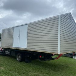 Sheds Relocated, Movemos Casita De Patio Container Rv Trailer Crane 