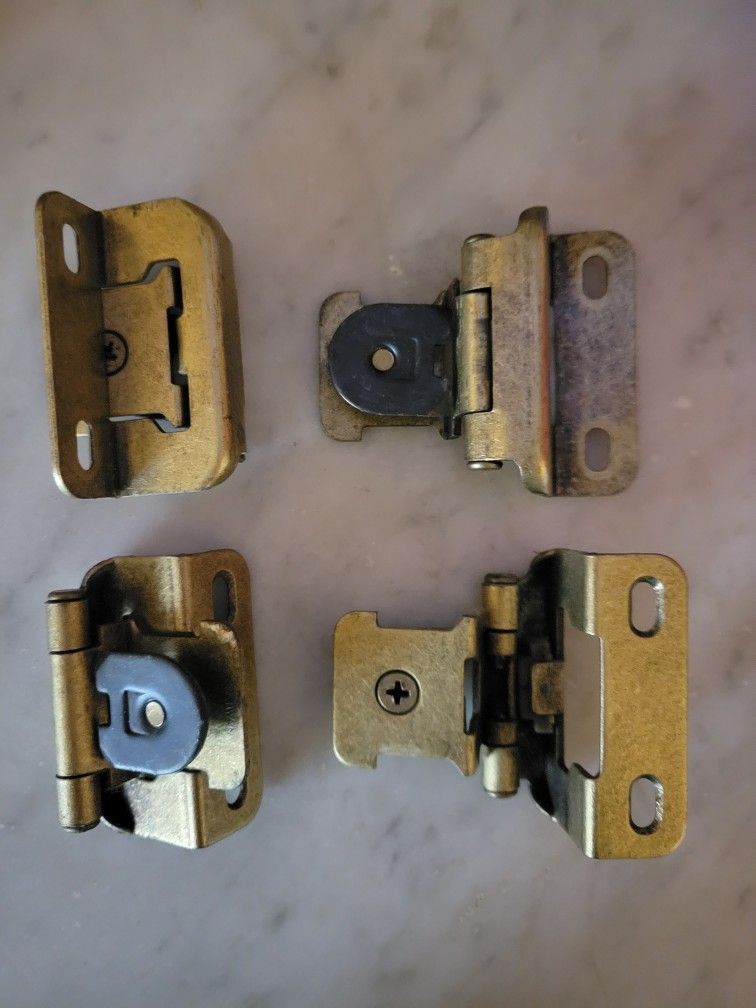 Single Demountable Hinges 1/2" Antique Brass