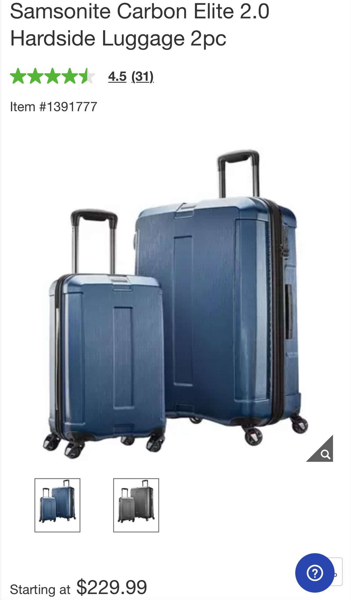 Samsonite Carbon Elite 2.0 Hardside Luggage 2pc