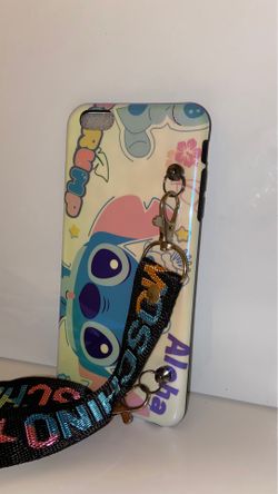 Lilo & Stitch Cute Fashion Case With MOSCHINO Lanyard