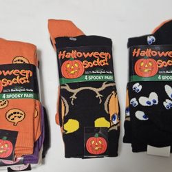 Lot Of 10 Women's Halloween Socks Shoe Sizes 5-10