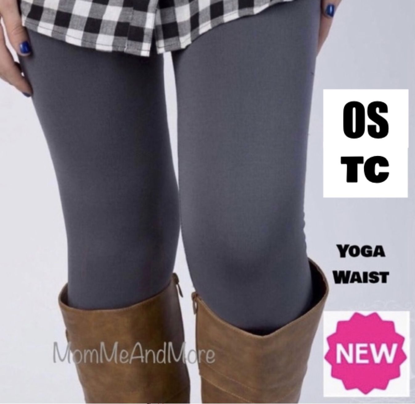 NEW Womens Gray Leggings Soft As Lularoe OS/TC