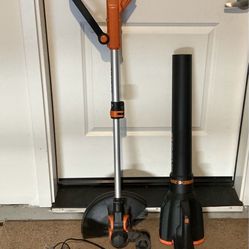 Worx 20V cordless weed eater trimmer and blower combo