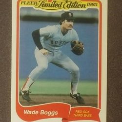 1985 Fleer Wade Boggs Limited Edition #3 of 44 Boston Red Sox Baseball Card Vintage Collectible Sports MLB