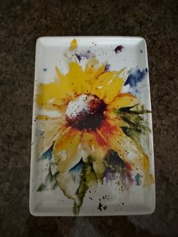 Sunflower Decorative Dish Plate