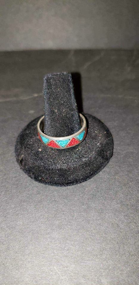 Sterling Silver Ring- Turquoise like Finish
