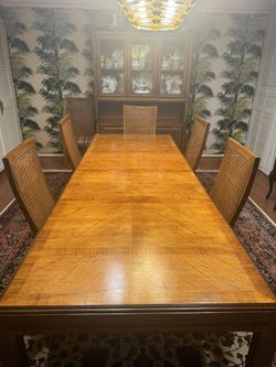 Dinning Table And Chairs With China Cabinet