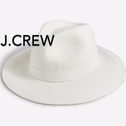 (NEW) WOMEN’S J.CREW WOOL WITH GROSGRAIN RIBBON - SIZE: MEDIUM/LARGE (MSRP: $89.50) 