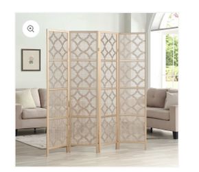 4 panel gold room divider