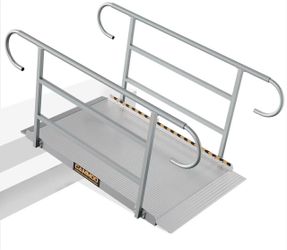 CAMMOO 5 FT Wheelchair Ramp with Handrails, 1200LBS Load Capacity(WRH-5ft)