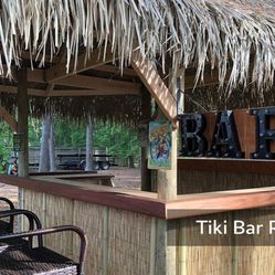 FOREVER BAMBOO Mexican Thatch Roof Runner Roll Duck Blind Grass Tiki Hut Thatch Duck Boat Blinds Palapa Thatch Roofing for Tiki Bar Huts Tan 35" x 60'
