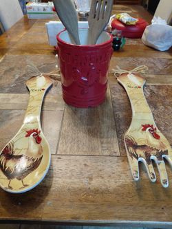 Rooster Utensil Jar $10 Decor