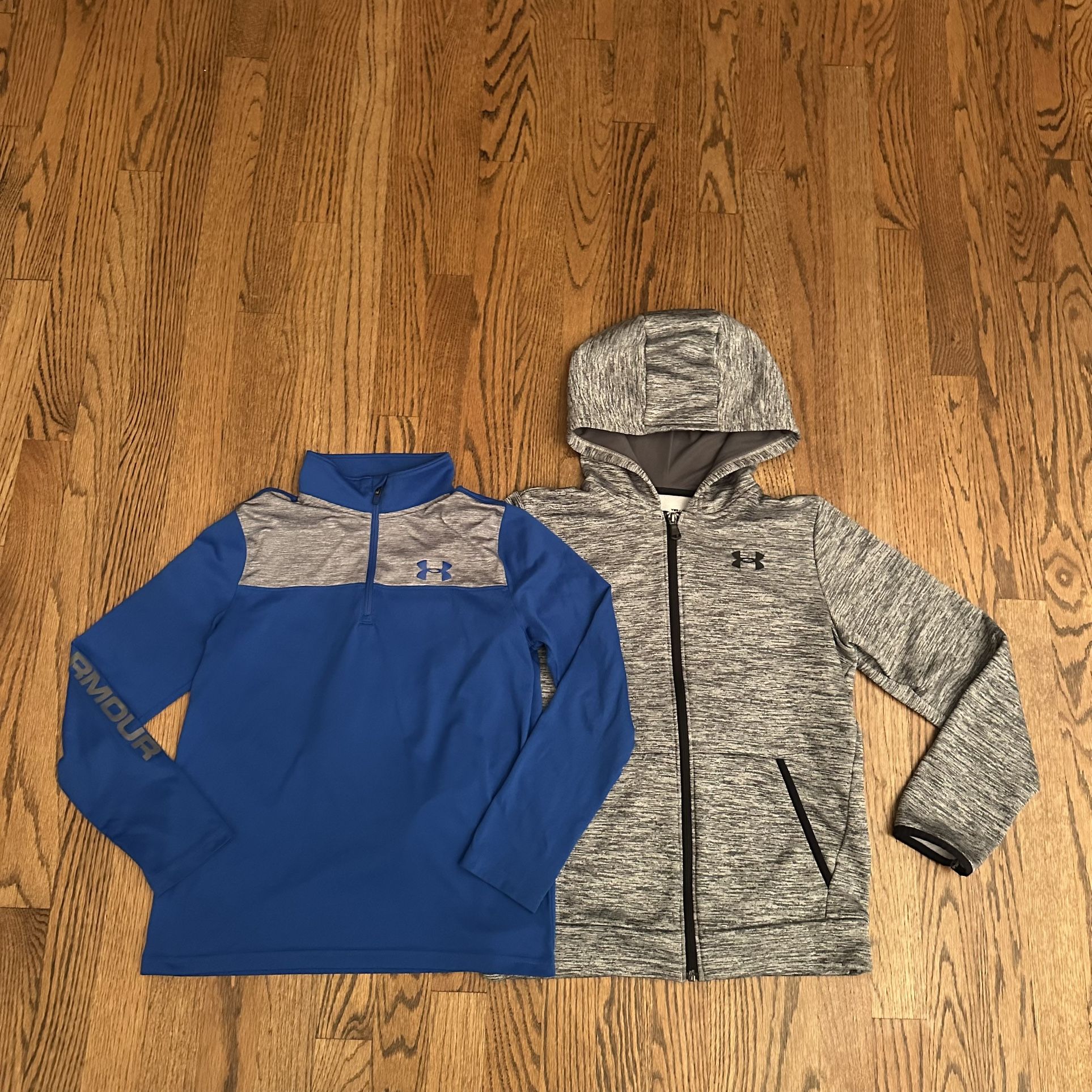 Youth Medium Under Armour Full Zip Jacket and 1/4 Zip Pullover