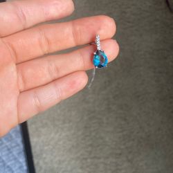 London Blue Topaz Sterling Silver Necklace 