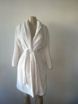New Cozy Super Soft Plush Cream Robe