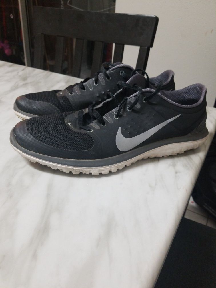 Nike Fit Sole Lite Men's Running Shoes 616514-005 Black Wolf Grey-Dark Grey, 13