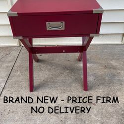  New, Price Firm, Babs End Table, Red by Acme Furniture