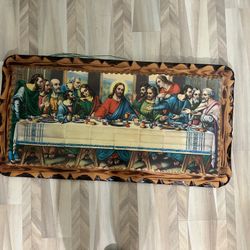 Wooden Last Supper Wall Art – Large Religious Decor (35”)