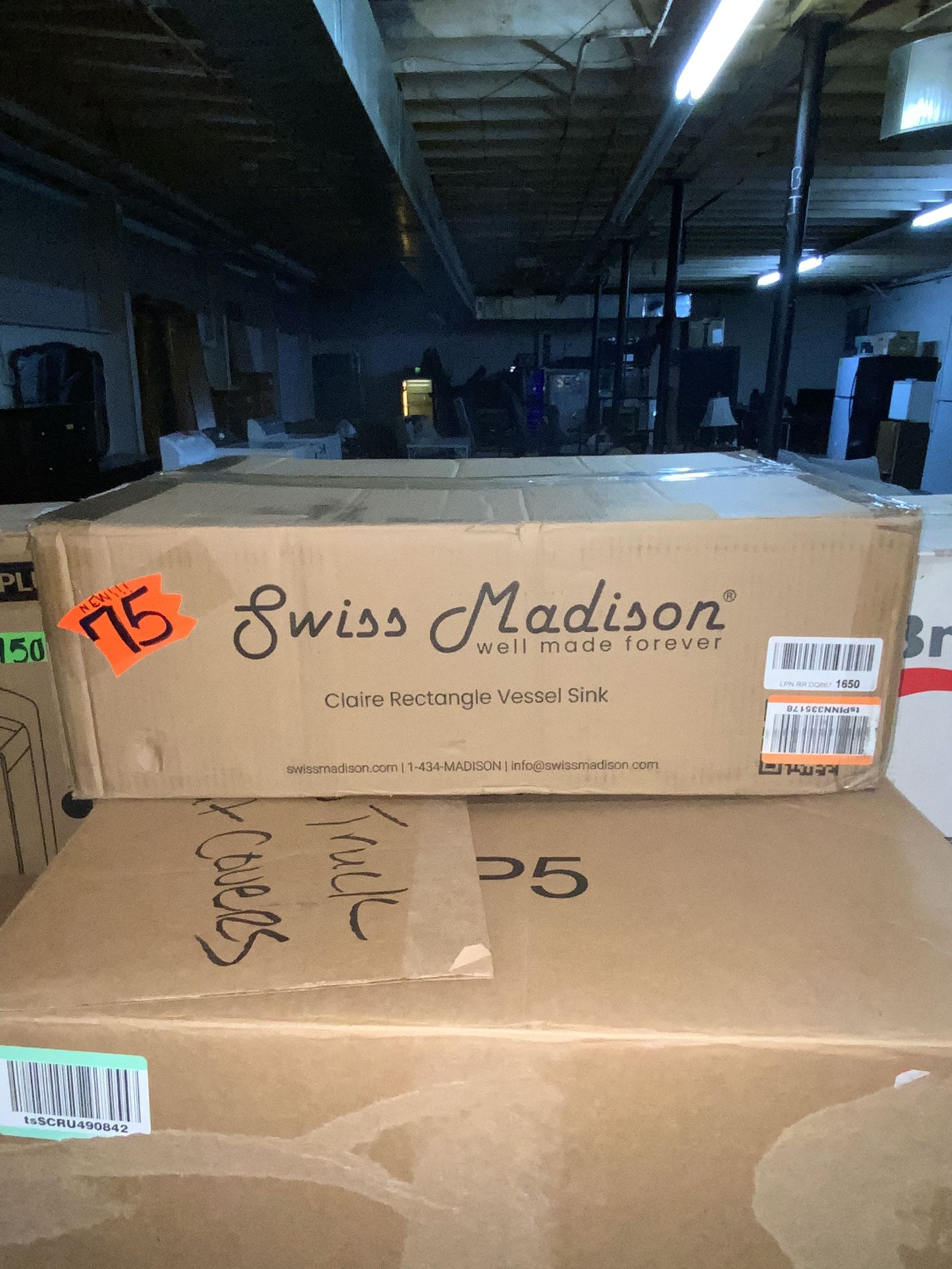 Swiss Madison Claire Rectangle Vessel Sink (scan Barcode For Picture)