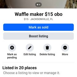 Waffle Maker $12 Obo