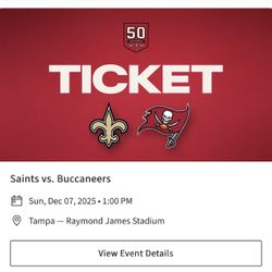 (2) New Orleans Saints vs Tampa Bay Buccaneers 3rd Row!