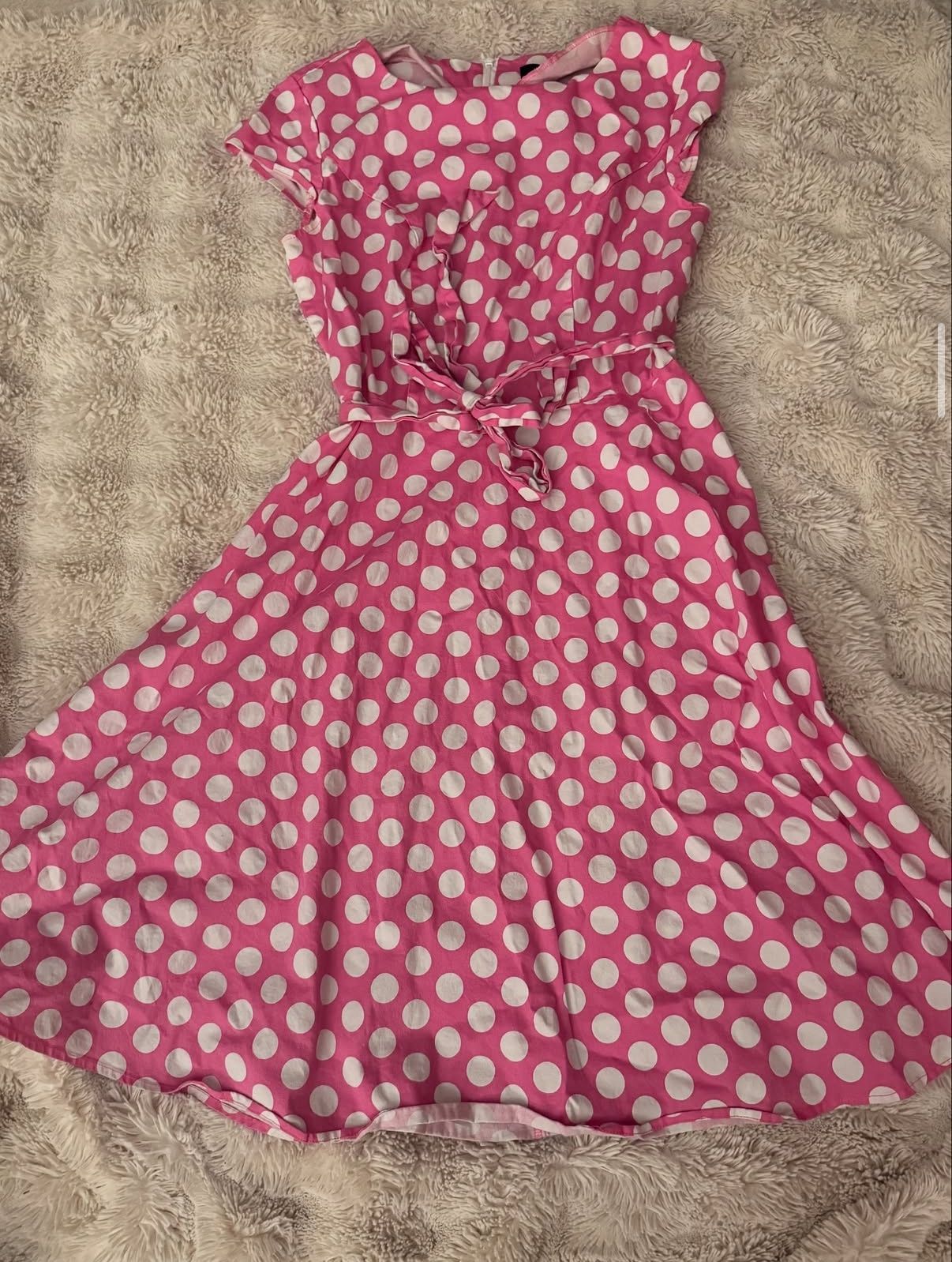 Pink Polkadot dress Medium