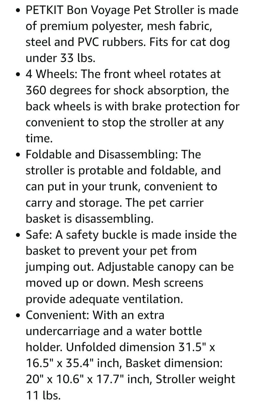 Pet Carrier Stroller 