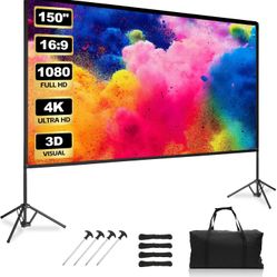 150 Inch Outdoor Projector Screen with Stand